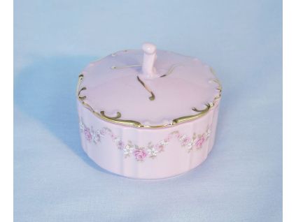 Dóza kulatá 7 cm, růžový porcelán