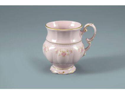 Sonáta, hrnek z růžového porcelánu, 0,2 l, kytičky, Leander