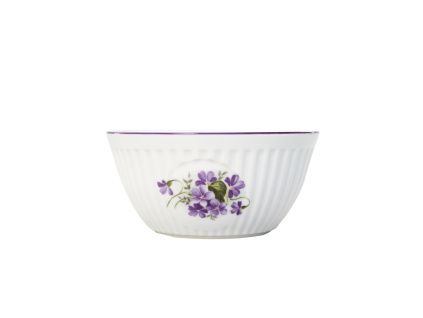 Miska na musli, 14 cm, Český porcelán Dubí, fialky