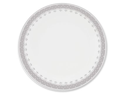 Talíř mělký, 26 cm, HyggeLine, šedá, Leander, český porcelán