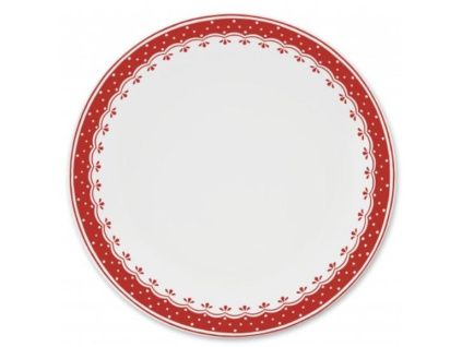 Talíř mělký, 26 cm, HyggeLine, červená, Leander, český porcelán