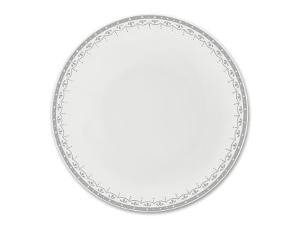 Talíř hluboký, 22 cm, HyggeLine, šedá, Leander, český porcelán