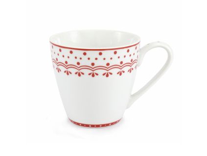 Hrnek, 0,30 l, HyggeLine, červená, Leander, český porcelán