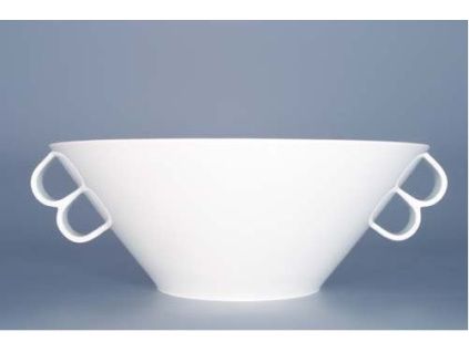 Bohemia White, mísa hluboká 200, bílá, Český porcelán Dubí