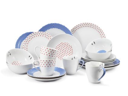Jídelní souprava, český porcelán, BeFree, Leander, 20 d.