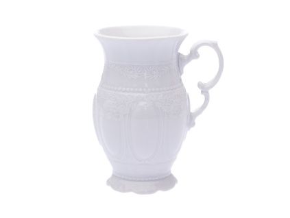 Šálek vysoký, 0,22 l cap., český porcelán, Sonáta, bílá krajka, Leander