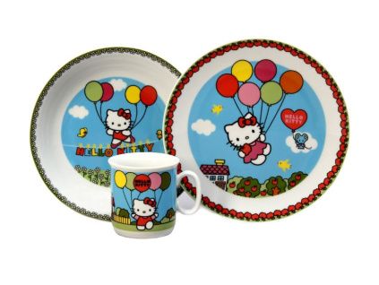 Hello Kitty, dětská souprava, modrá