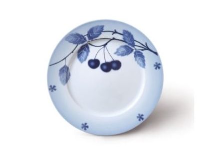 Mísa mělká, český porcelán, 30 cm, modré třešně, Thun
