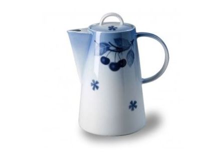 Konvice kávová, český porcelán, 1,2 l, Tom, modré třešně, Thun