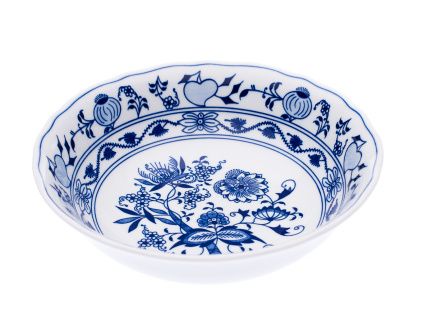 Mísa kompotová vysoká, 23 cm, cibulák, Český porcelán