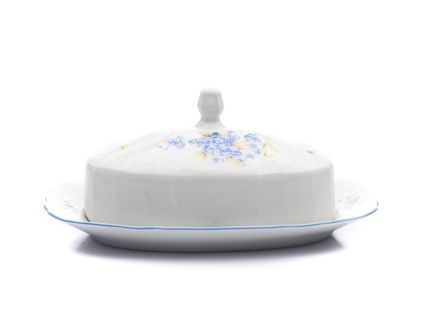 Máslenka, český porcelán, Bernadotte, 250 g, pomněnky, Thun