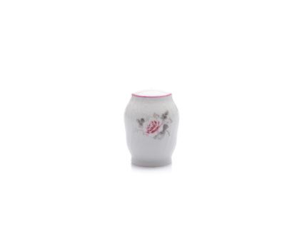 Pepřenka sypací, český porcelán, Bernadotte, růže, růžový proužek, Thun