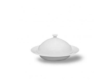 Máslenka kulatá, český porcelán, Opal, bílá, Thun