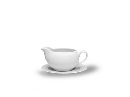 Omáčník s podšálkem, český porcelán, 400 ml, Opal, bílý, Thun