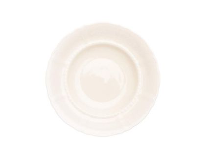 Talíř hluboký, český porcelán, 23 cm, Sonáta, slonová kost, Leander