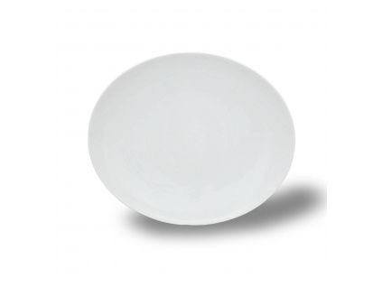 Talíř mělký, český porcelán, Loos, 30 cm, bílý, Thun 1794