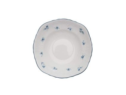 Mísa kompotová, 19 cm, český porcelán, Bernadotte, modré růžičky, Thun