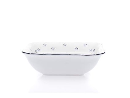 Mísa čtyřhranná, český porcelán, Verona, 19 cm, modrá valbella, G. Benedikt