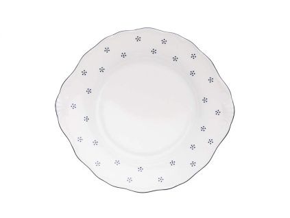 Talíř koláčový, český porcelán, Verona, 27 cm, modrá valbella, G. Benedikt