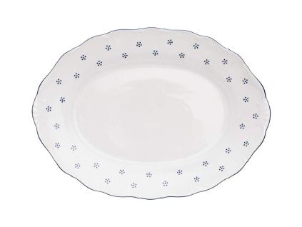 Mísa oválná, český porcelán, Verona, 36 cm, modrá valbella, G. Benedikt