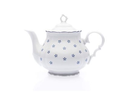 Konvice čajová s víčkem, český porcelán, Verona, 1,2 l, modrá valbella, G. Benedikt