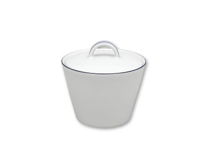 Tom, cukřenka, český porcelán, 0,20 l, modrá linka, Thun