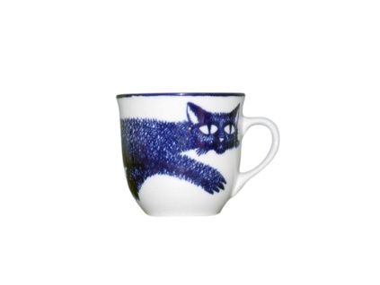 Hrnek Mirek, kočka, design M. Oliva, Český porcelán Dubí