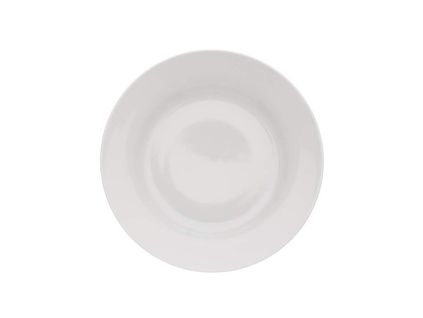 Talíř hluboký, český porcelán, Rona, 24 cm, bílý, G. Benedikt