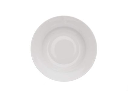 Talíř dezertní, český porcelán, Rona, 19 cm, bílý, G. Benedikt