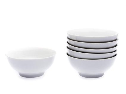 Souprava misek na müsli, 16 cm, český porcelán, Rona, 6 d., bílá, G. Benedikt