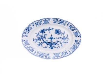 Natálie, mísa oválná, 30 cm, cibulák, porcelán Thun 1794