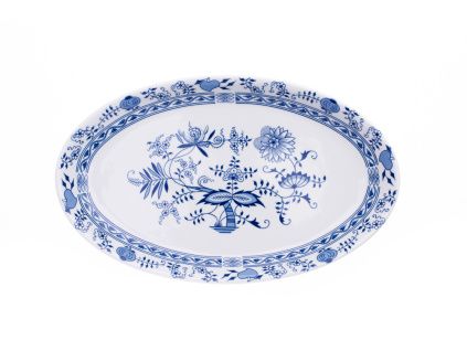 Saphyr, mísa oválná, 39 cm, cibulák, porcelán Thun 1794