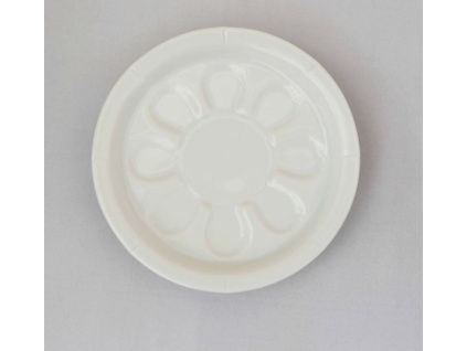 Pivní tácek, bílý porcelán, 13 cm, Český porcelán Dubí