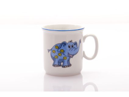 Dětský hrnek, modrý sloník, 0,22 l, Český porcelán