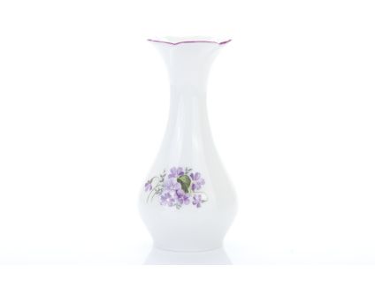 Váza kytka, český porcelán, 16,5 cm, fialky, Český porcelán