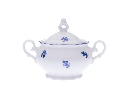 Ophelia, cukřenka, 0,24 l, modrá házenka, porcelán Thun RZ