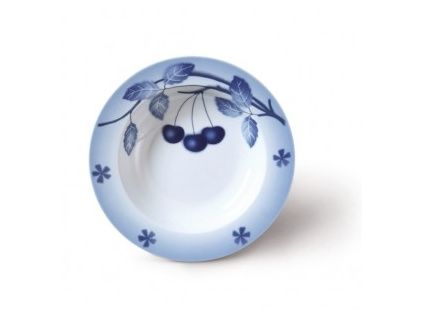 Nina, talíř hluboký, 22 cm, blue cherry