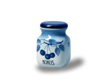 Dóza na kokos, 600 ml, modré třešně, český porcelán, Thun