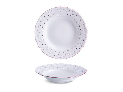 Talíř hluboký, český porcelán, Verona, 24 cm, Franceska, G. Benedikt