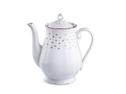 Konvice kávová s víčkem, český porcelán, Verona, 1,25 l, Franceska, G. Benedikt