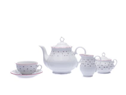 Čajová souprava, český porcelán, Verona, 15 d., Franceska, G. Benedikt