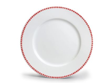Mělký talíř 26 cm, Odense, červená, karlovarský porcelán, Thun