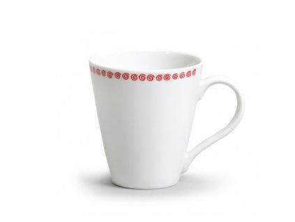 Hrnek, Odense, červená, 260 ml, karlovarský porcelán, Thun