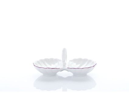 Slánka dvoudílná, fialky, Český porcelán