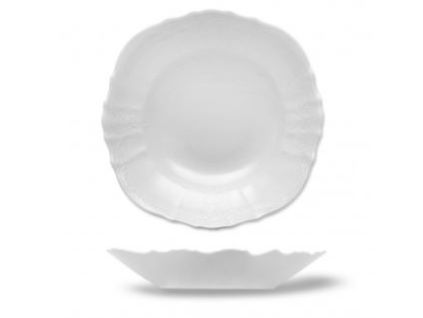 Porcelánová mísa hluboká, 23 cm, Bernadotte, český porcelán, bílá, Thun 1794