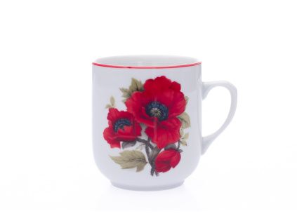 Hrnek Trojka, 300 ml, Český porcelán, Dubí, vlčí mák