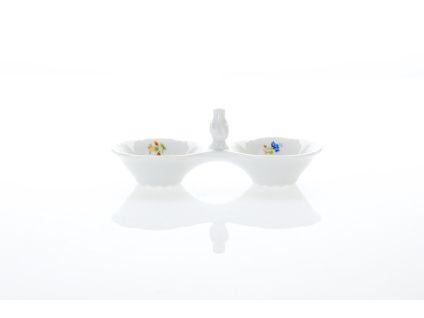 Slánka dvoudílná, český porcelán, házenka, Thun RZ