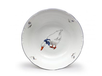 Mísa kompotová, husy, 23 cm, porcelán, Constance, Thun