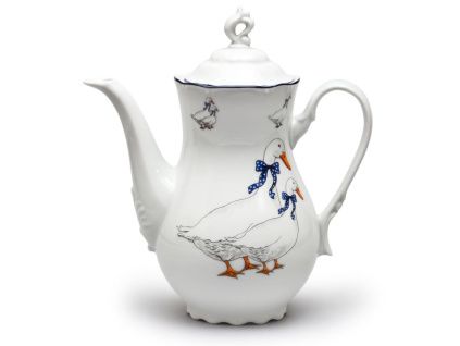 Kávová konvice, husy, 1,2 l, porcelán, Constance, Thun