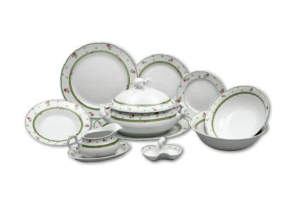 Menuet, jídelní souprava, růže, zelená, Thun